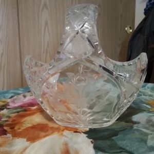 Elevate your home decor with the ROSE ETCHED Lead Crystal Heavy Cut Glass Flower